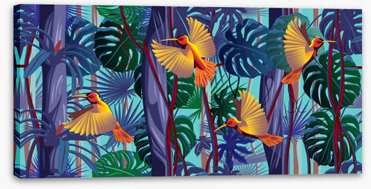 Hummingbirds on the vine