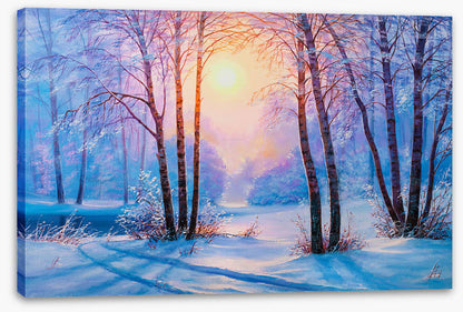 Blue winter sunrise