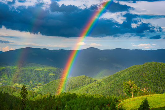 Double rainbow valley