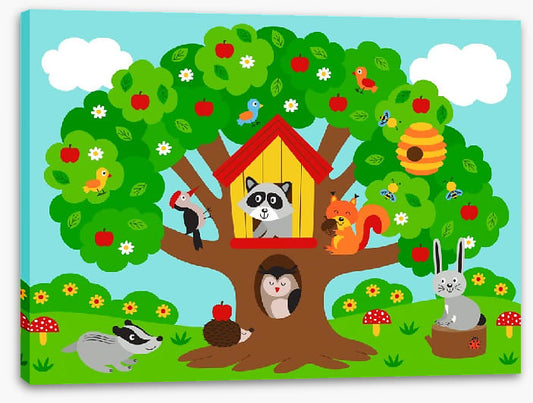 In the apple tree