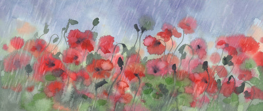 Poppies in the storm
