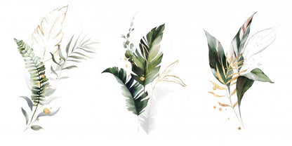 Gilded leaf trio