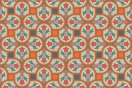 Orange tulip mosaic