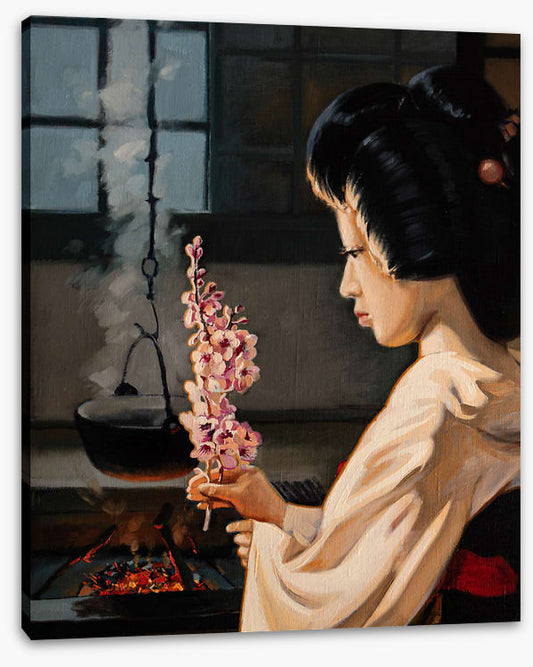 Ikebana by the fire