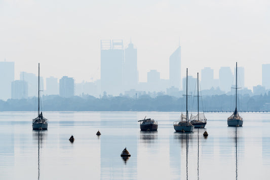Swan River sailboats