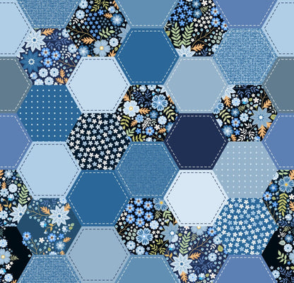 Ditsy denim patchwork