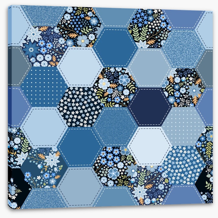 Ditsy denim patchwork
