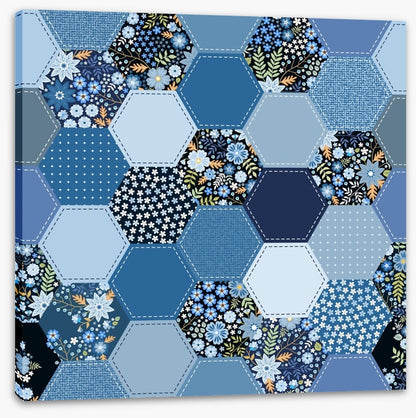 Ditsy denim patchwork