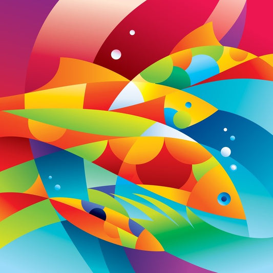 Colourful fishes in the coral