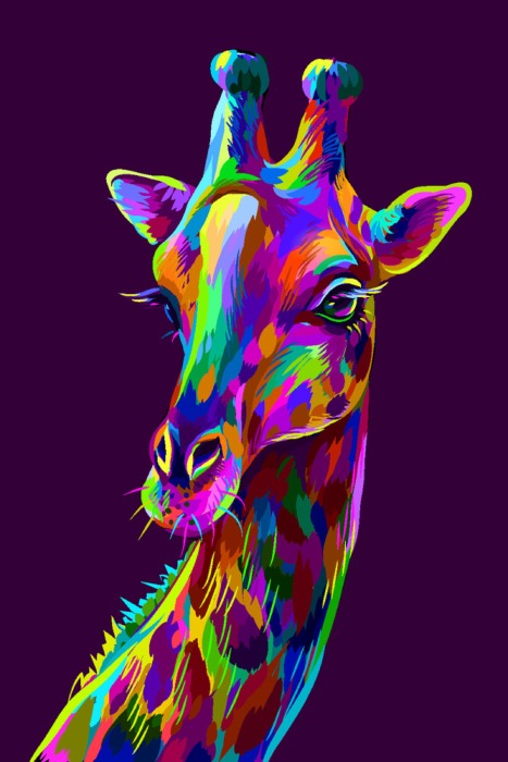 Neon giraffe
