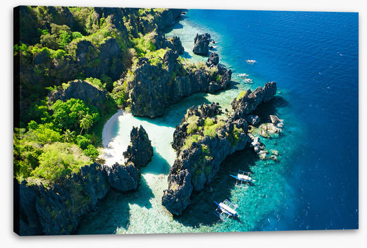 Above hidden beach