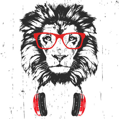 Red, white and lion