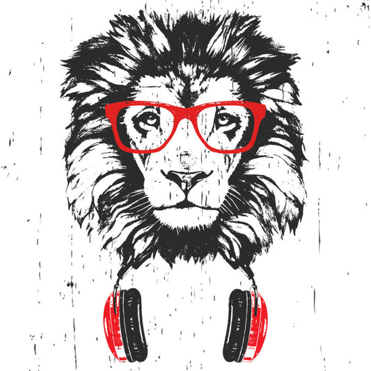 Red, white and lion