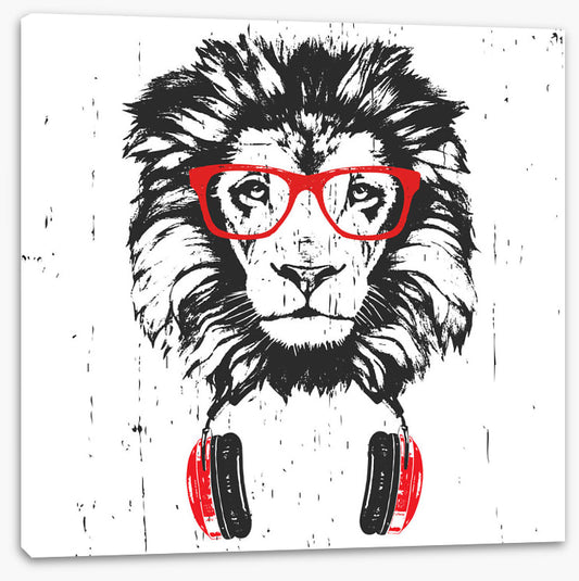 Red, white and lion