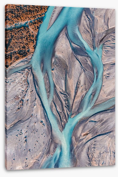 Above the braided river