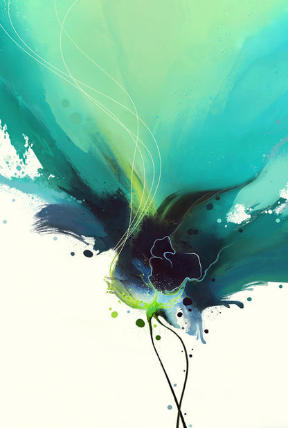Blooming teal