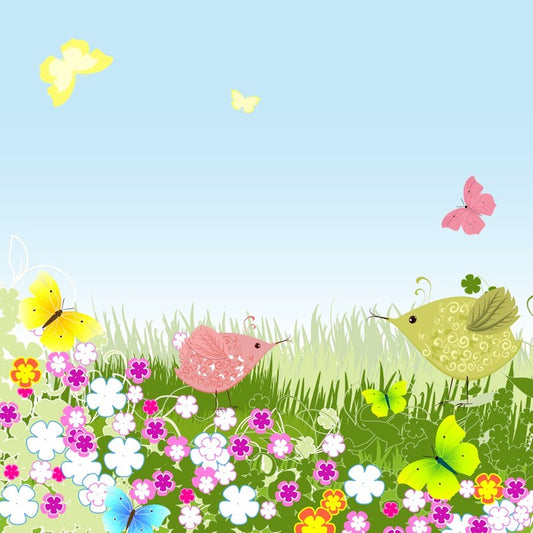 Birds on the lawn