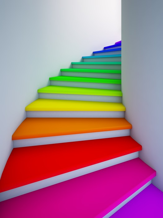 Rainbow stairs