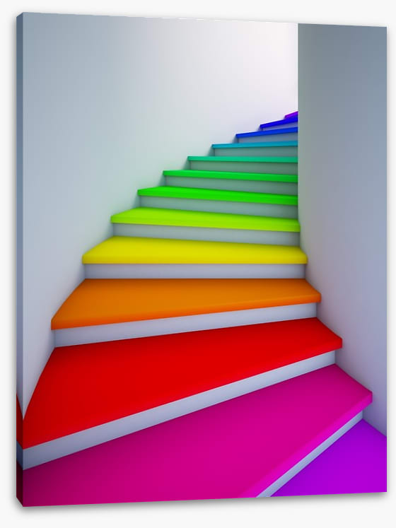 Rainbow stairs