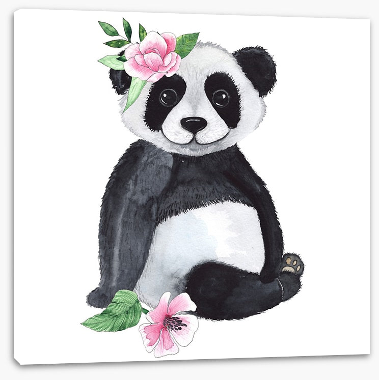Panda and petals
