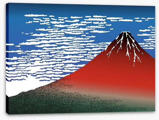 Red mountain clouds