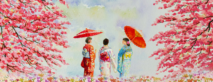 Kyoto spring geishas