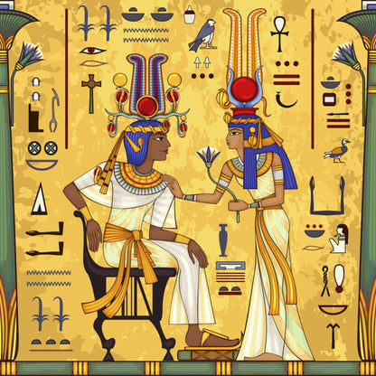 With his queen