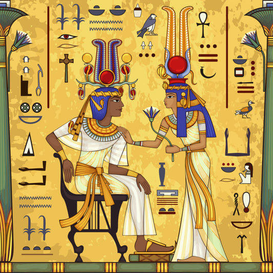 With his queen