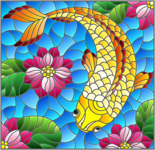 Golden koi window