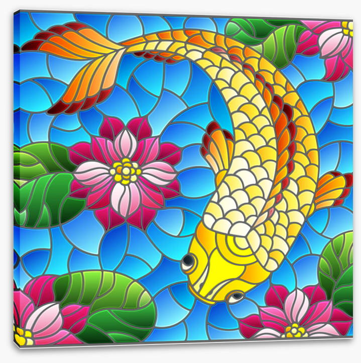 Golden koi window