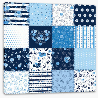 Blooming blue patchwork