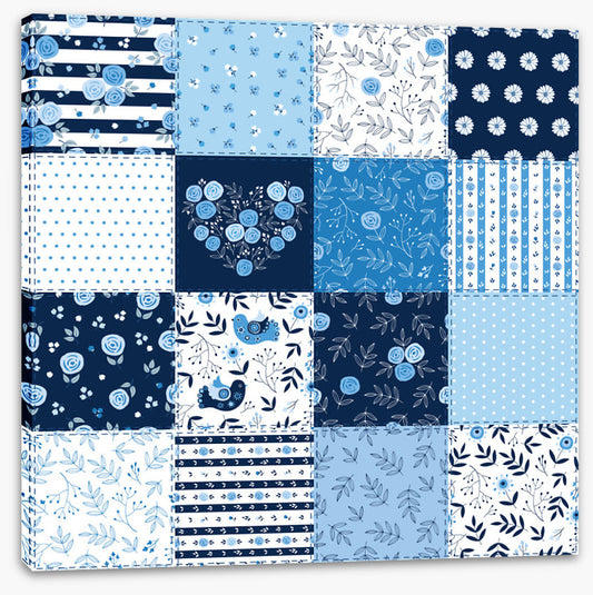 Blooming blue patchwork