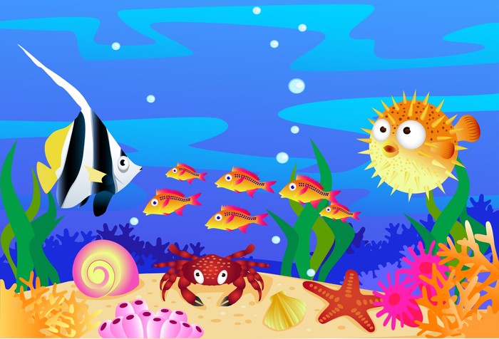 Playing in the coral