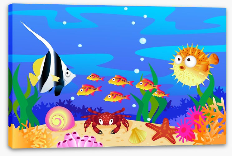 Playing in the coral