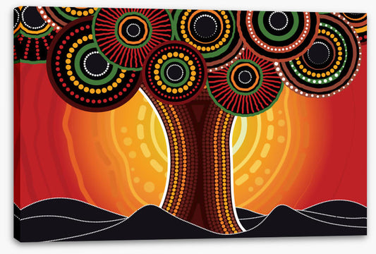 Setting sun tree