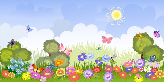 Floral lawn