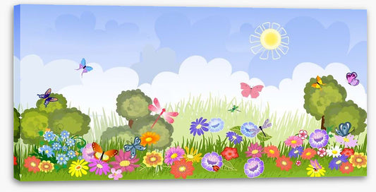 Floral lawn