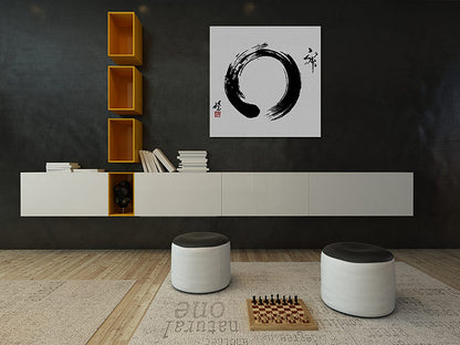 Zen circle on white