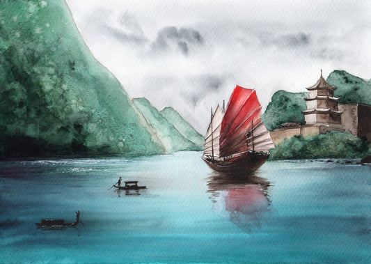 Past the junk ship