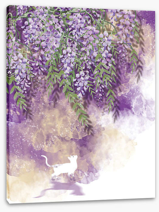 White cat wisteria
