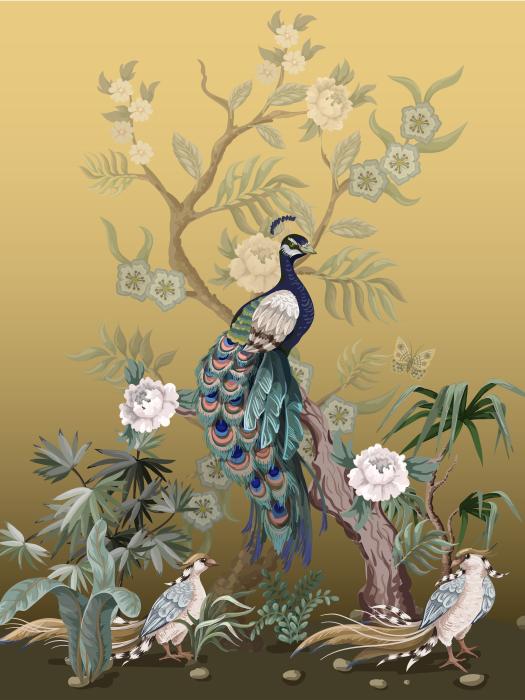 Golden peacock garden