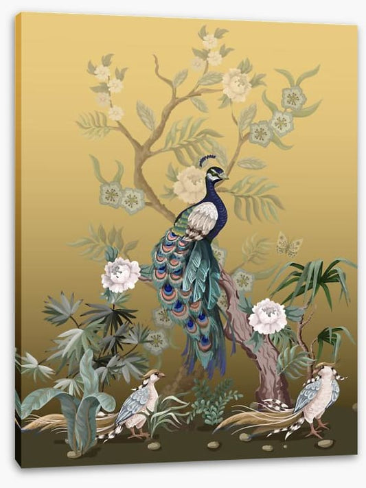 Golden peacock garden