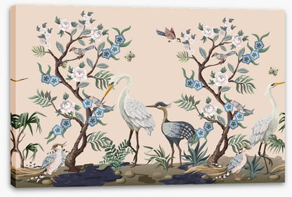 Heron garden chinoiserie