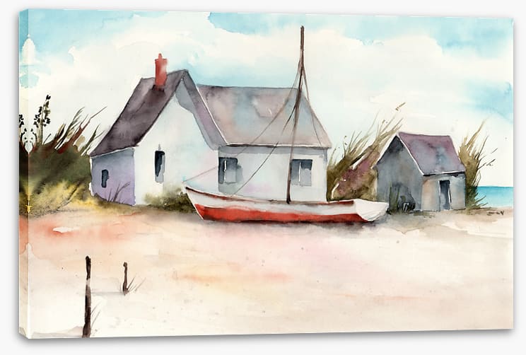 Beached with the boat