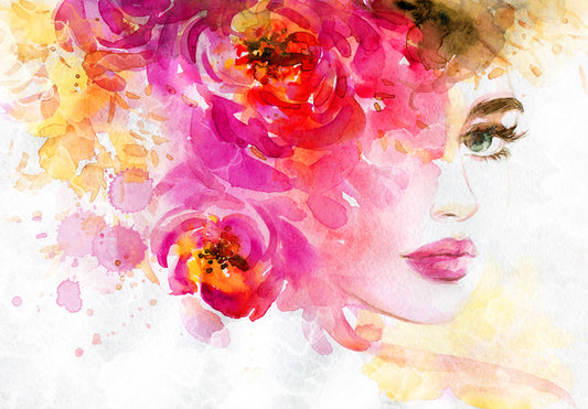 Behind the bouquet