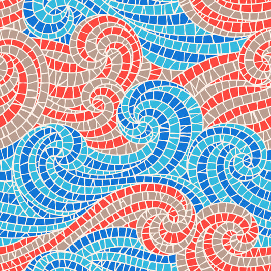 Swirly sea mosaic I
