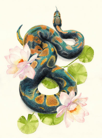 Snake in the lotus