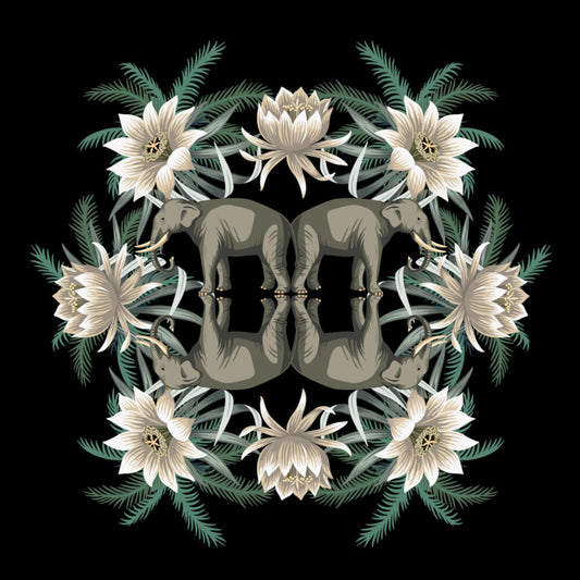 White lotus elephants
