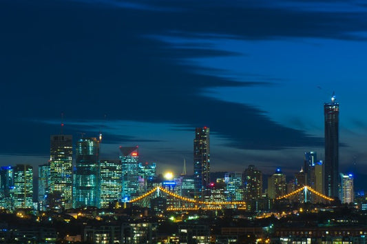Night lights of Brisbane skyline