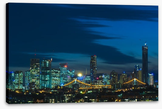 Night lights of Brisbane skyline